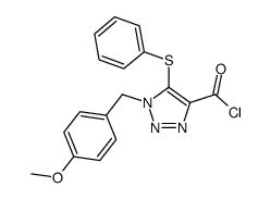 1-(4-Methoxy-benzyl)-5-phenylsulfanyl-1H-[1,2,3]triazole-4-carbonyl chloride结构式