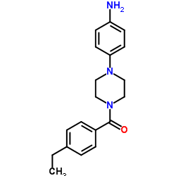 4-[4-(4-ETHYLBENZOYL)PIPERAZIN-1-YL]ANILINE Structure