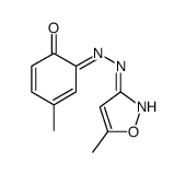 4-methyl-6-[(5-methyl-1,2-oxazol-3-yl)hydrazinylidene]cyclohexa-2,4-dien-1-one结构式