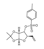 5,6-dideoxy-1,2-O-isopropylidene-3-O-p-tolylsulfonyl-α-D-ribo-hex-5-enofuranose Structure