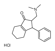 2-[(dimethylamino)methyl]-3-phenyl-2,3,4,5,6,7-hexahydroinden-1-one,hydrochloride结构式