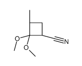 (1R,3S)-2,2-dimethoxy-3-methylcyclobutane-1-carbonitrile Structure