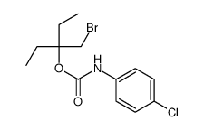 3-(bromomethyl)pentan-3-yl N-(4-chlorophenyl)carbamate结构式