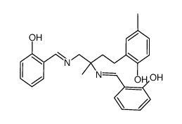 N,N'-disalicylidene-2-methyl-4-(2-hydroxy-5-methylphenyl)-1,2-butanediamine Structure