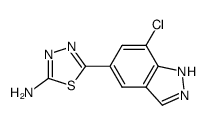 5-(7-chloro-1H-indazol-5-yl)-1,3,4-thiadiazol-2-amine Structure