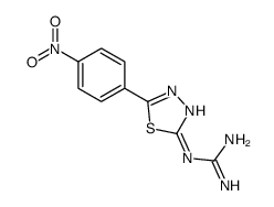 2-[5-(4-nitrophenyl)-1,3,4-thiadiazol-2-yl]guanidine Structure