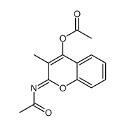 (2-acetylimino-3-methylchromen-4-yl) acetate结构式