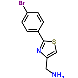 1-[2-(4-Bromophenyl)-1,3-thiazol-4-yl]methanamine structure