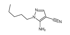 5-amino-1-pentylpyrazole-4-carbonitrile结构式