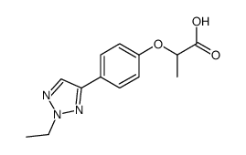 2-[4-(2-ethyltriazol-4-yl)phenoxy]propanoic acid结构式
