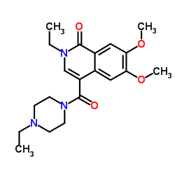 2-Ethyl-4-[(4-ethyl-1-piperazinyl)carbonyl]-6,7-dimethoxy-1(2H)-isoquinolinone structure