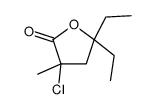 3-chloro-5,5-diethyl-3-methyloxolan-2-one结构式