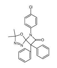 8-Oxa-1,5,6-triazaspiro[3.4]oct-5-en-2-one, 1-(4-chlorophenyl)-7,7-dimethyl-3,3-diphenyl Structure