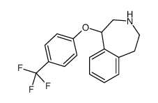 5-[4-(trifluoromethyl)phenoxy]-2,3,4,5-tetrahydro-1H-3-benzazepine结构式