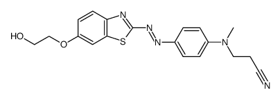 3-({4-[6-(2-Hydroxy-ethoxy)-benzothiazol-2-ylazo]-phenyl}-methyl-amino)-propionitrile结构式