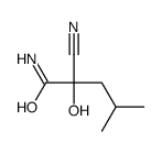 Valeramide,2-cyano-2-hydroxy-4-methyl- (7CI) Structure