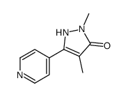 2,4-dimethyl-5-pyridin-4-yl-1H-pyrazol-3-one结构式