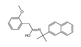 2-(2-methoxyphenyl)-N-(2-naphthalen-2-ylpropan-2-yl)acetamide结构式
