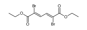 2,5-dibromo-hexa-2t,4t-dienedioic acid diethyl ester结构式