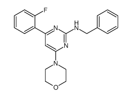 N-benzyl-4-(2-fluorophenyl)-6-morpholinopyrimidin-2-amine结构式