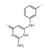 2-amino-6-[(3-chlorophenyl)amino]-1H-pyrimidine-4-thione结构式