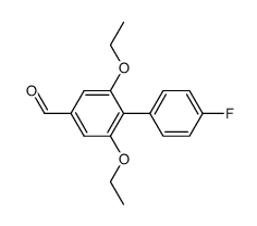 2,6-diethoxy-4'-fluorobiphenyl-4-carbaldehyde结构式