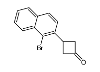 3-(1-bromonaphthalen-2-yl)cyclobutan-1-one Structure