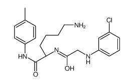 (2S)-6-amino-2-[[2-(3-chloroanilino)acetyl]amino]-N-(4-methylphenyl)hexanamide Structure