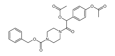 4-[2-acetoxy-2-(4-acetoxyphenyl)acetyl]piperazine-1-carboxylic acid benzyl ester Structure