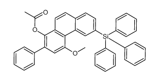 4-methoxy-2-phenyl-6-(triphenylsilyl)phenanthren-1-yl acetate结构式