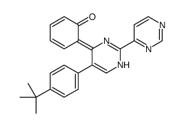 6-[5-(4-tert-butylphenyl)-2-pyrimidin-4-yl-1H-pyrimidin-6-ylidene]cyclohexa-2,4-dien-1-one结构式