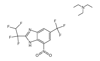 2-(1,1,2,2-tetrafluoroethyl)-4-nitro-6-(trifluoromethyl)benzimidazole, triethylammonium salt Structure