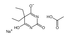 sodium 5,5-diethylbarbiturate, monoacetate Structure