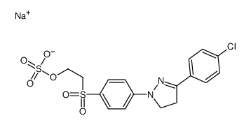 sodium 2-[[4-[3-(4-chlorophenyl)-4,5-dihydro-1H-pyrazol-1-yl]phenyl]sulphonyl]ethyl sulphate结构式
