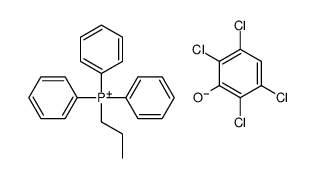 triphenylpropylphosphonium, salt with 2,3,5,6-tetrachlorophenol (1:1)结构式