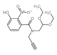 Benzamide,N-(2,2-diethoxyethyl)-3-hydroxy-2-nitro-N-2-propyn-1-yl- structure
