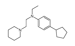 4-cyclopentyl-N-ethyl-N-(2-piperidin-1-ylethyl)aniline结构式