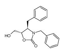 (4R,5S)-3,4-dibenzyl-5-(hydroxymethyl)oxazolidin-2-one结构式