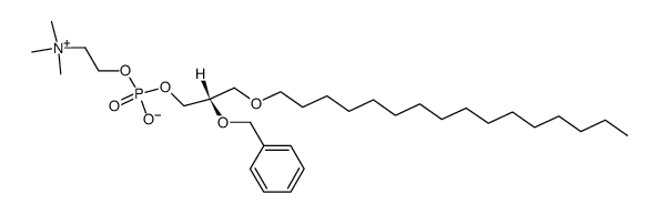 2-O-benzyl-3-O-hexadecyl sn-glycero(1)phosphocholine结构式