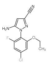 5-amino-1-(4-chloro-2-ethoxy-6-fluorophenyl)pyrazole-3-carbonitrile Structure