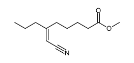 7-cyano-6-propyl-hept-6-enoic acid methyl ester结构式
