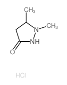 3-Pyrazolidinone,1,5-dimethyl-, hydrochloride (1:1) Structure