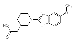 [1-(5-methoxy-1,3-benzoxazol-2-yl)piperidin-3-yl]acetic acid structure