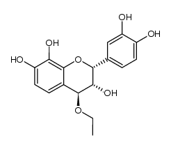 (2R,3R,4S)-2,3-cis-3,4-trans-4-ethoxy-3,3',4',7,8-pentahydroxyflavan Structure