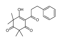 5-hydroxy-2,2,6,6-tetramethyl-4-(3-phenylpropanoyl)cyclohex-4-ene-1,3-dione结构式