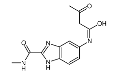 N-methyl-6-(3-oxobutanoylamino)-1H-benzimidazole-2-carboxamide结构式