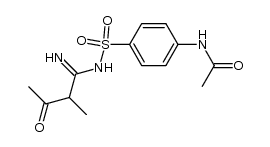 N-(N-acetyl-sulfanilyl)-2-methyl-acetoacetamidine结构式