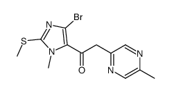 1-(5-bromo-3-methyl-2-methylsulfanylimidazol-4-yl)-2-(5-methylpyrazin-2-yl)ethanone Structure