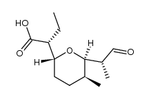 (R)-2-[(2R,5S,6R)-6-[(R)-1-formylethyl]-5-methyltetrahydropyran-2-yl]butanoic acid结构式