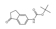 tert-butyl N-(indan-1-on-5-yl)carbamate Structure